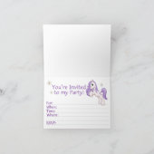 Invitation Jolie Pony 4e anniversaire Renouvellement de l'inv (Intérieur)
