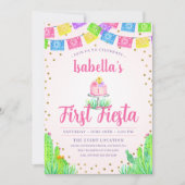 Invitation Jolie première fête fille 1er anniversaire (Devant)