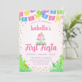 Invitation Jolie première fête fille 1er anniversaire (Debout devant)