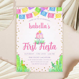 Invitation Jolie première fête fille 1er anniversaire