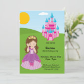 Invitation Jolie princesse (Debout devant)