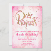 Invitation Jolie princesse Anniversaire (Devant)