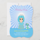 Invitation Jolie princesse céleste avec Kitty Cat 7ème annive (Devant)