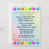 INVITATION JOLIE RAINBOW CHRISTIAN 90ÈME ANNIVERSAIRE INVITAT (Dos)