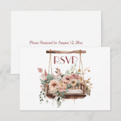 Invitation Jolie réponse pour le jardin aux pêches (Devant / Derrière)