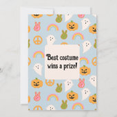 Invitation Jolie Retro Anniversaire Fête d'Halloween (Dos)