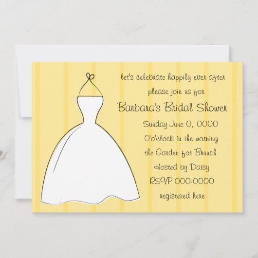 Invitation Jolie robe blanche (Devant)