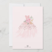 Invitation Jolie robe Rose d'or rose Quinceañera (Dos)