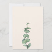 Invitation Jolie rose Aquarelle brosse Floral Partie d'engage (Dos)