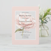 Invitation Jolie Rose Blanche Rose Fleur Mariage (Debout devant)