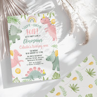 Jolie Rose Green Girls Dinosaur 1er anniversaire