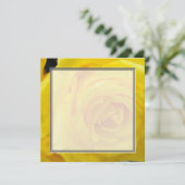 Invitation Jolie rose jaune fleur blanche mariage, fête, (Debout devant)