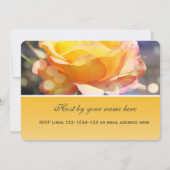 Invitation Jolie rose jaune fleur fête de la Saint-Valentin (Dos)