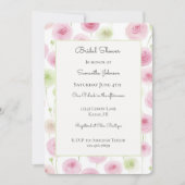 Invitation Jolie rose menthe Ranunculus floral Baby Shower de (Devant)