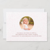 Invitation Jolie Rose Princesse Tiara Anniversaire Whimsical (Dos)