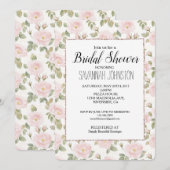 Invitation Jolie rose rose rose rose Roses Fête des mariées d (Devant / Derrière)