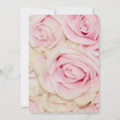 Invitation Jolie rose rose Roses nuptiale douche (Dos)