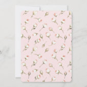 Invitation Jolie rose Roses Blanches Fête des mariées Florale (Dos)