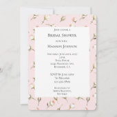 Invitation Jolie rose Roses Blanches Fête des mariées Florale (Devant)