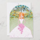 Invitation Jolie Rousse Auburn Mariée Shower Bohème (Dos)