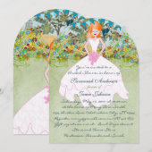Invitation Jolie Rousse Auburn Mariée Shower Bohème (Devant / Derrière)