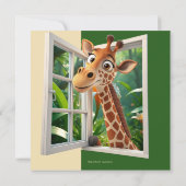 Invitation Jolie Safari Jungle Animal Enfant Anniversaire (Dos)