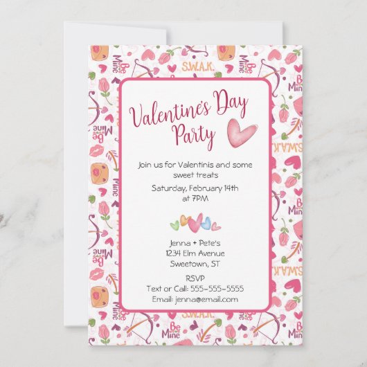 Invitation Jolie Saint Valentin (Devant)