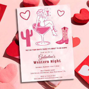 Invitation Jolie Saint-Valentin Country Western Cowgirl