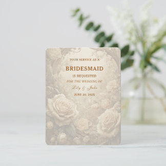 Invitation Jolie serveuse Rose