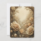 Invitation Jolie serveuse Rose (Dos)