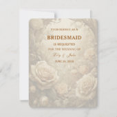 Invitation Jolie serveuse Rose (Devant)