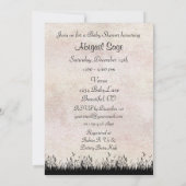Invitation Jolie silhouette Mare et Baby shower de Cheval Foi (Dos)