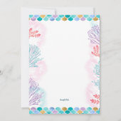 Invitation Jolie sirène (Dos)