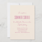 Invitation Jolie Soirée d'été moderne fête d'anniversaire Mag (Devant)