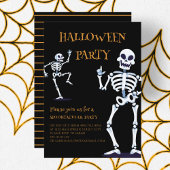 Invitation Jolie soirée d'halloween skellington