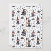 Invitation Jolie sorcière Anniversaire de enfant Halloween In (Dos)