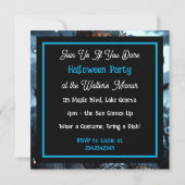 Invitation Jolie sorcière gothique avec fête d'Halloween de t (Dos)