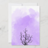 Invitation Jolie sorcière violet orange Halloween Filles Anni (Dos)