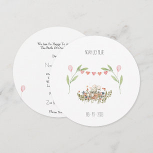 Invitation Jolie Souris Florale Dans Les Fleurs Avec Drapeaux