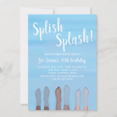 Invitation Jolie Summer Beach Lake Ocean Girly Party (Devant)