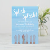Invitation Jolie Summer Beach Lake Ocean Girly Party (Debout devant)