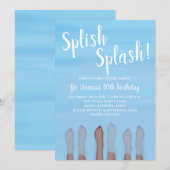 Invitation Jolie Summer Beach Lake Ocean Girly Party (Devant / Derrière)