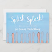 Invitation Jolie Summer Beach Lake Ocean Girly Party (Devant)