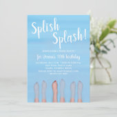Invitation Jolie Summer Beach Lake Ocean Girly Party (Debout devant)