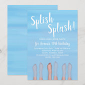 Invitation Jolie Summer Beach Lake Ocean Girly Party (Devant / Derrière)