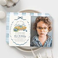 Jolie Tarte aux Myrtilles Bleue Photo Anniversaire