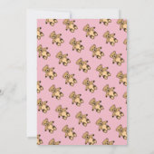 Invitation Jolie Teddy Bear Rose Girl Anniversaire (Dos)