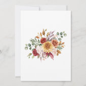 Invitation Jolie Terracotta Automne Floral Surprise Anniversa (Dos)