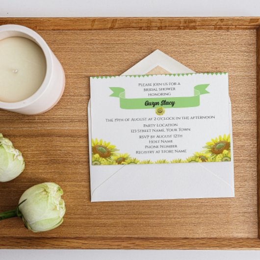 Invitation jolie tournesol