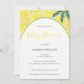 Invitation Jolie tranche de citron Aquarelle peinte à la main (Devant)